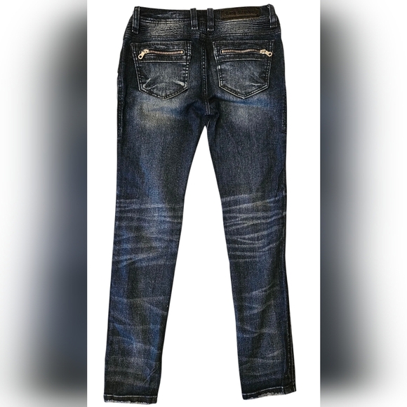 Rock Revival Moto Cladelle Skinny Stretch Jean - Sz 29 - Picture 2 of 15